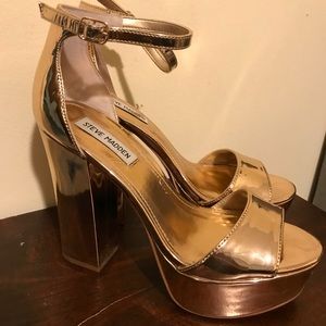 Steve Madden Rose Gold Platform Heels
